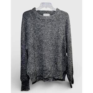 Modern Citizen Womens Sweater XL Gray Crew Neck Long Sleeve Slit Side Hem